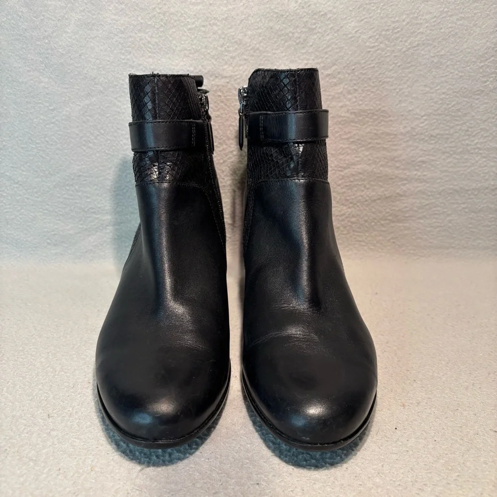 Ecco Alliston black women’s heeled ankle boots EU size 42 side zipper